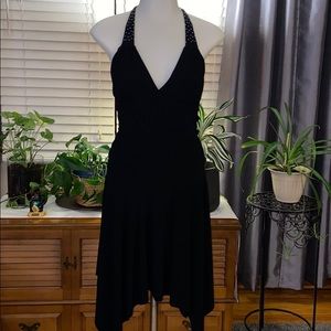 Little Black Taboo Halter Dress. Small